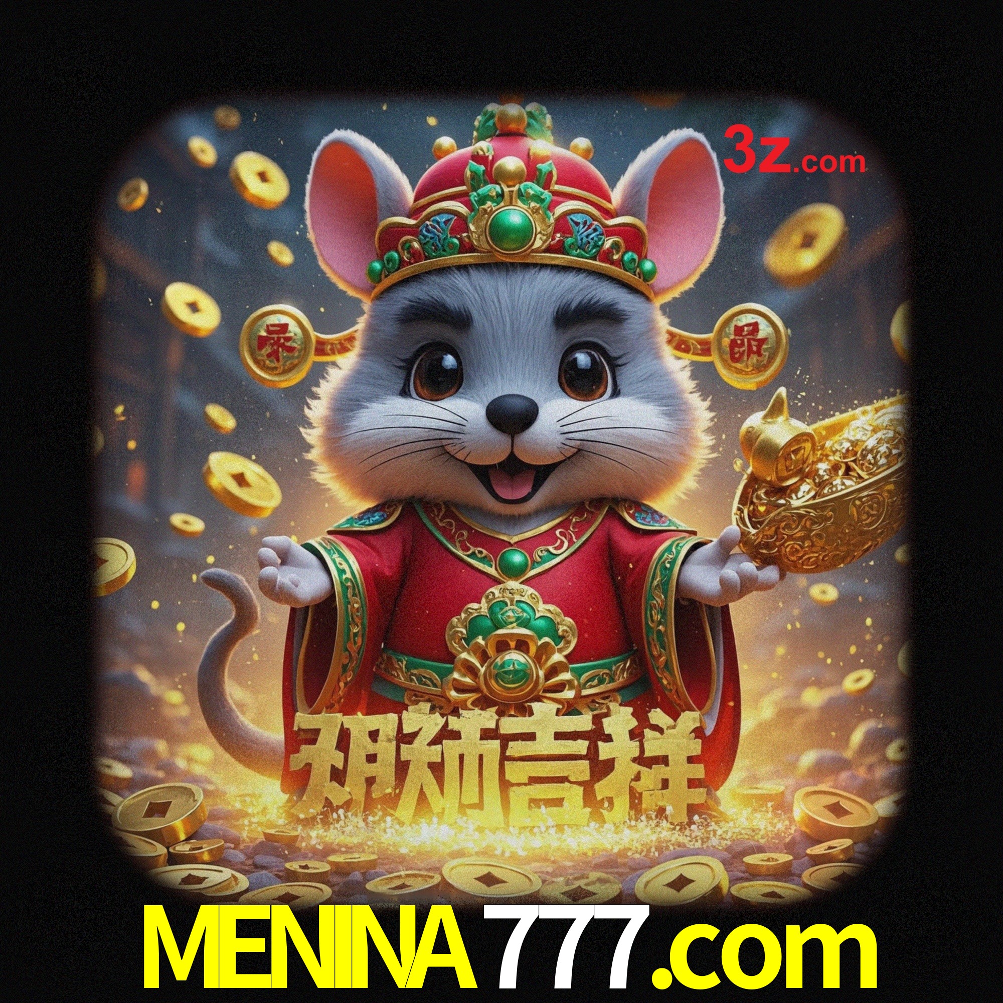 Slot machine 3D icon with number 7 and 1